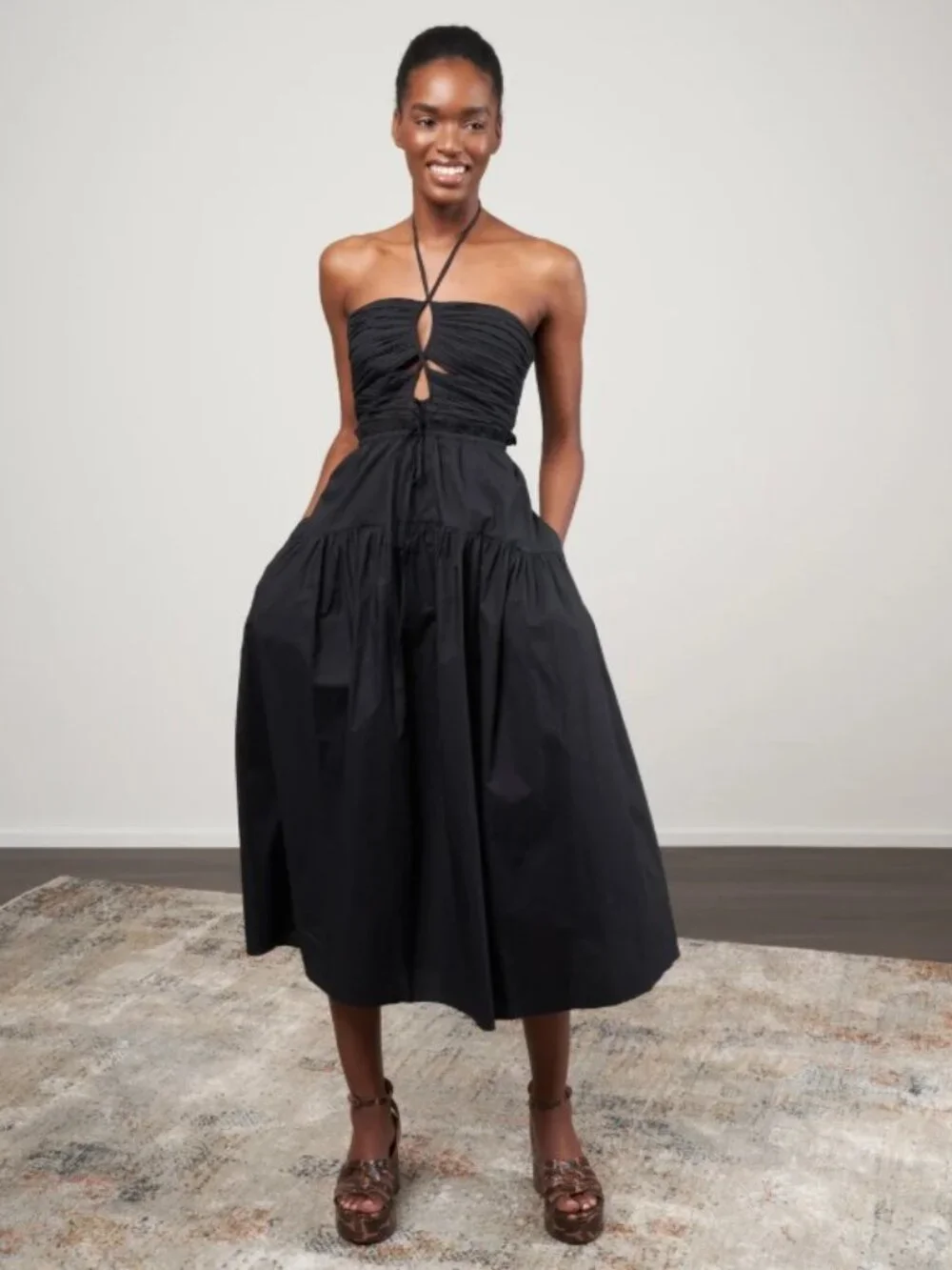 NWT Ulla Johnson Elle Dress in Noir